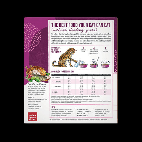 The Honest Kitchen Dehydrated Grain Free Chicken & Fish Cat Food 2lb - Poudre Pet and Feed Supply